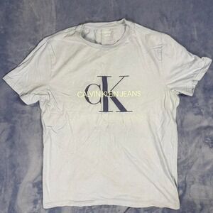 Baby blue Calvin Klein men's shirt size m